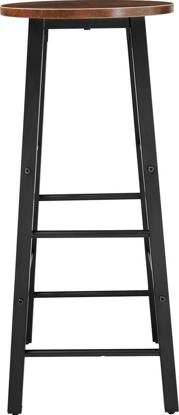tectake - 2 tabourets de bar Keynes industrial dark brown - 404348