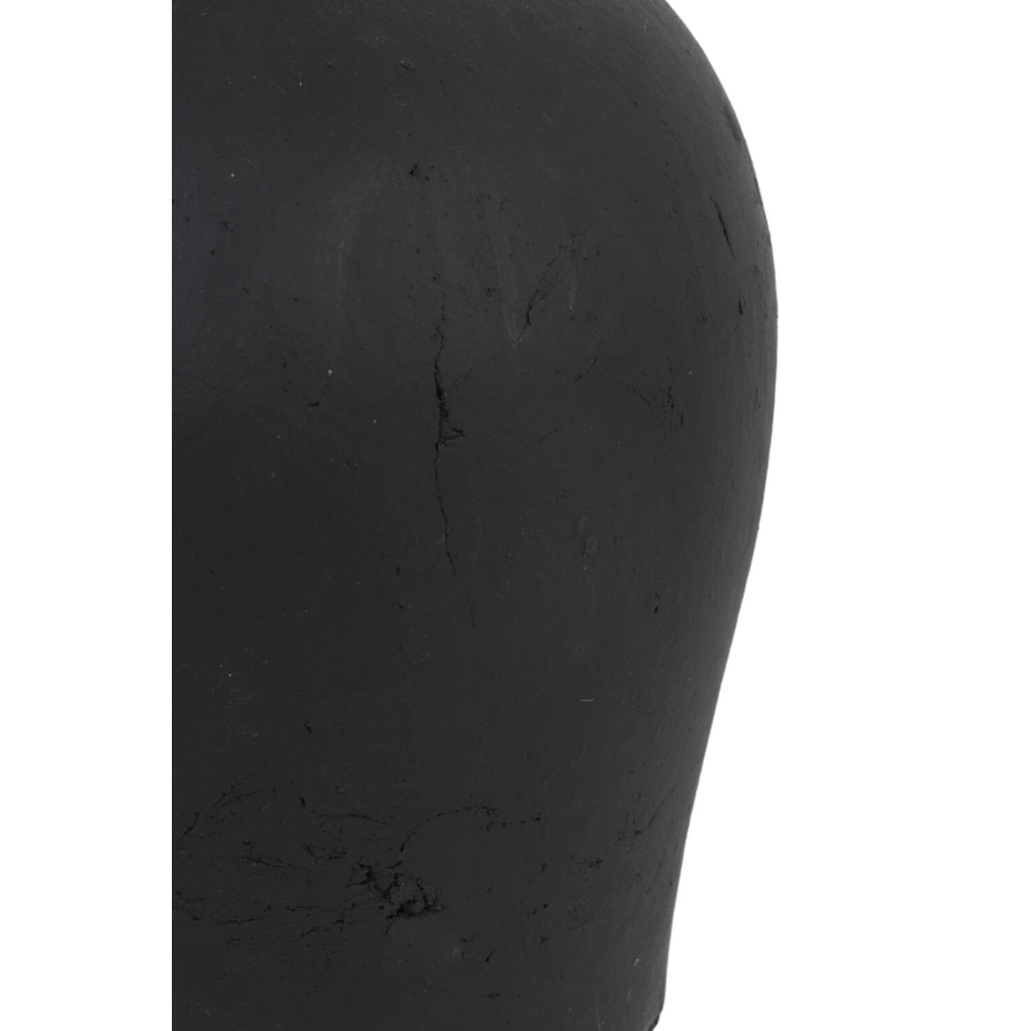 Light & Living Pied de lampe Etna – Ø 30 x 40 cm – Pied de lampe de table robuste en céramique fine – Noir mat – Pour ampoule E27 – Socle luxueux pour votre lampe de table