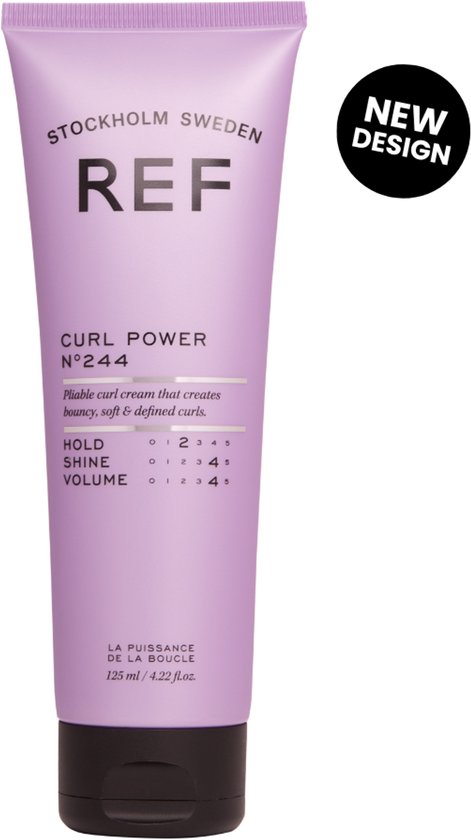 REF Stockholm - Curl Power - 125 ml - Crème pour boucles - Boucles - Coiffage des boucles - Produit pour boucles - Sans rinçage - NOUVEAU DESIGN !