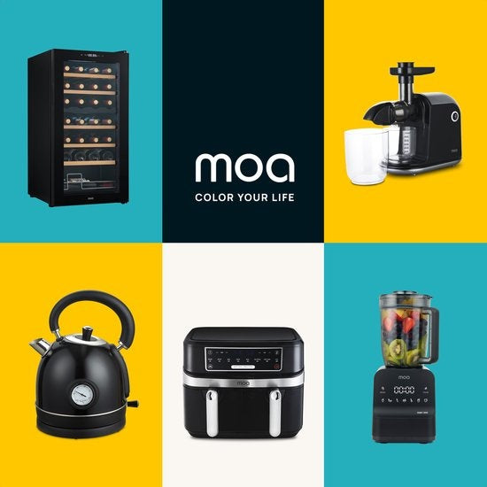 MOA WC70 - Réfrigérateur à vin avec compresseur - Etagères en bois - Refroidisseur à vin - 24 bouteilles - Refroidisseur à vin