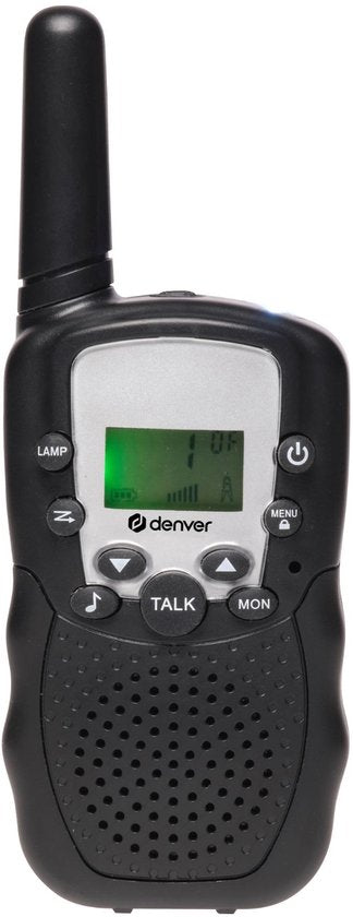 Denver Talkie-walkie - 8 canaux - Jusqu'à 5 km de portée - Lot de 2 - Lampe de poche - WTA449