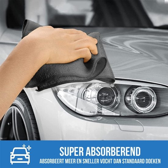 Strex Microfibre Wipes - 12 pièces 30 x 30 cm - Lavable - Lingettes nettoyantes - Nettoyage / Voiture