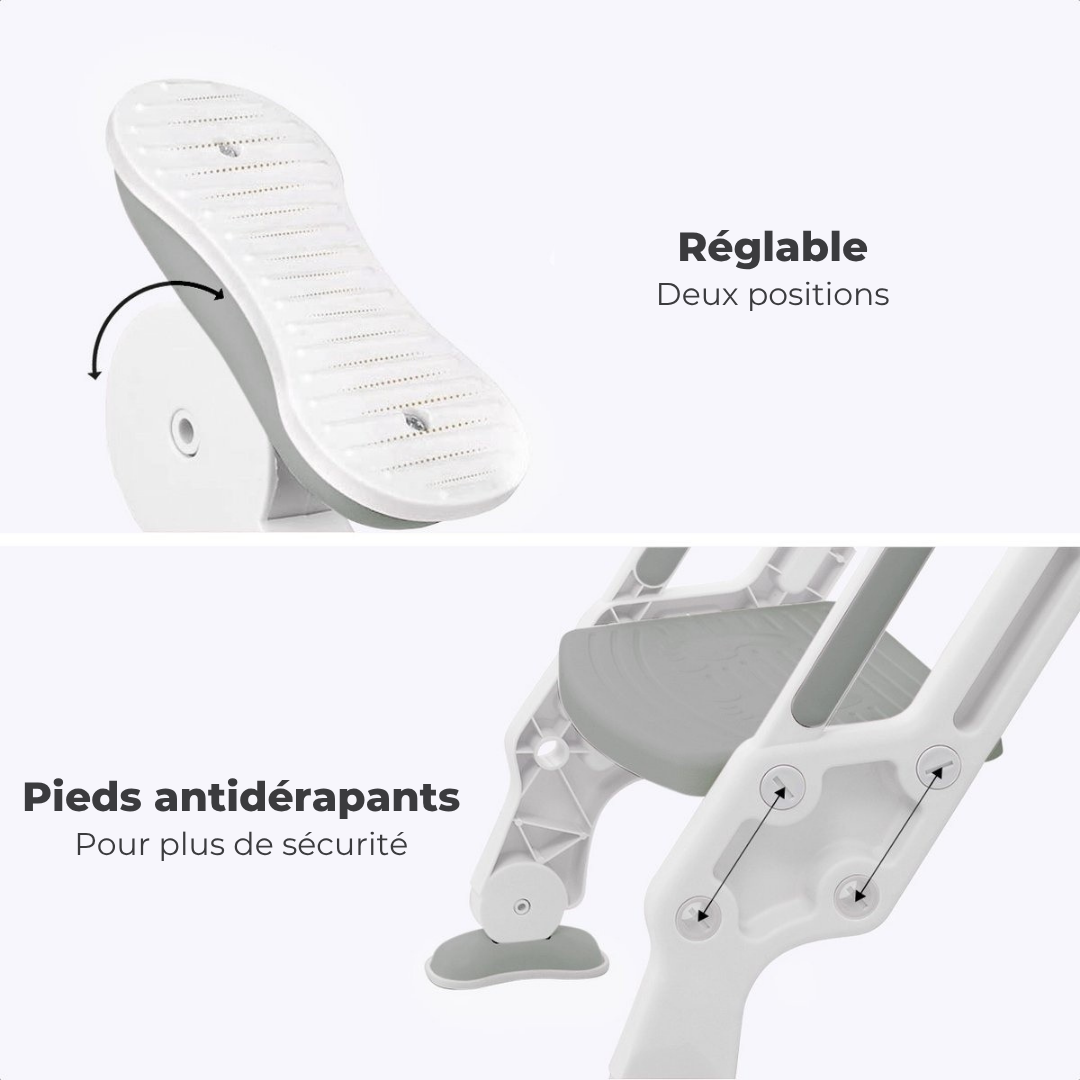 Réducteur de toilettes LifeGoods - Pot pour enfant - 2 à 7 ans - Gris/Blanc