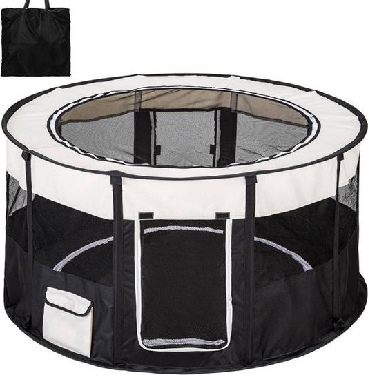 TecTake - Tapis pour chiots Carola - Noir - (Ø x H) 114 x 58 cm