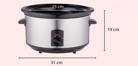 Mijoteuse Alpina 3,5L Casserole intérieure en céramique acier inoxydable