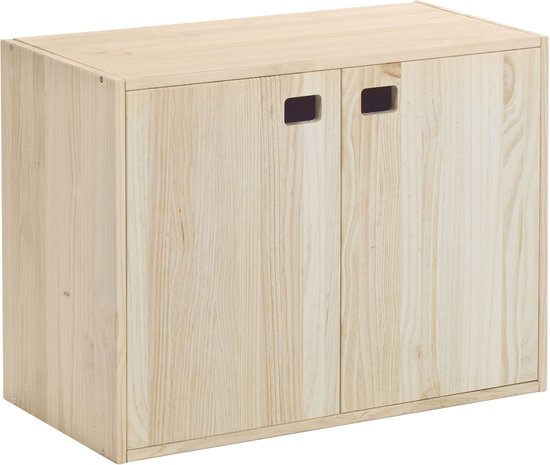 Astigarraga Armoire murale avec portes - Pin PEFC - 71 x 53 cm - Buffet - Meuble TV - Meuble TV