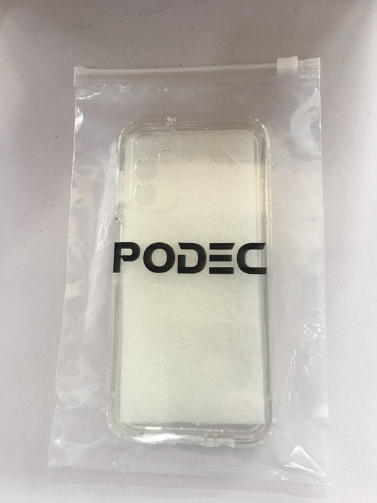 Coque Podec 2-en-1 avec protection d'écran, compatible avec le Samsung Galaxy A14. Coque de téléphone transparente - Coque antichoc