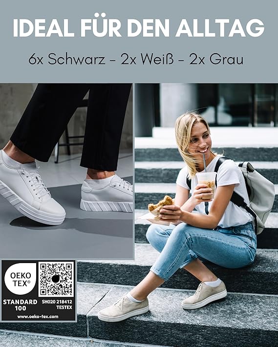Heroism Sneaker chaussettes pour femmes et hommes 10 paires - Chaussettes courtes en coton respirant - Taille 35-38