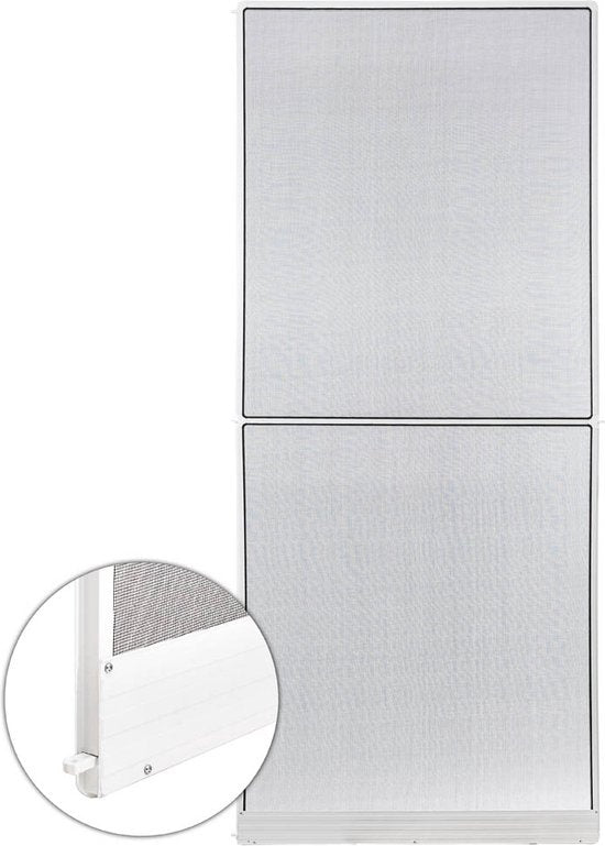 tectake - Rideau anti-mouches, porte moustiquaire - 95x210 cm - blanc - 401198