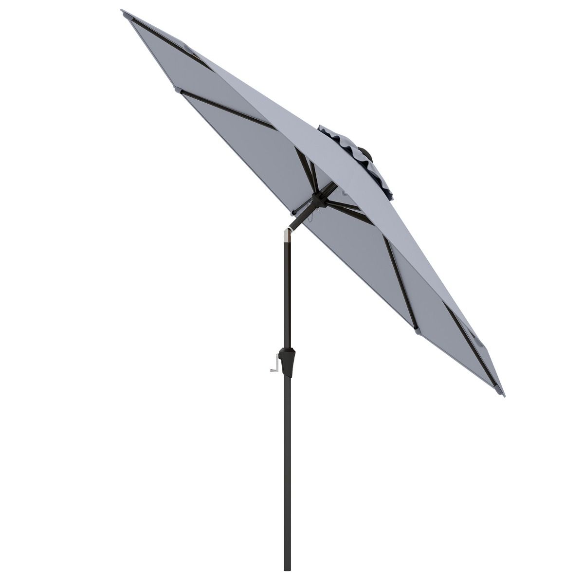 Coast Terrace Parasol 270 cm Grey - Parasol inclinable avec manivelle et toit ventilé