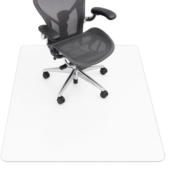 Protecteur de sol tapis de chaise de bureau - PVC - Insonorisant - Pour sols durs - 120 x 90 cm - Transparent