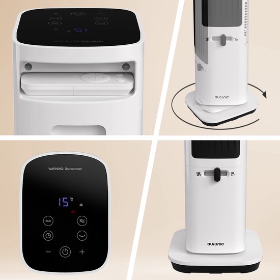 Réchaud électrique Auronic - céramique - Chauffage 2200W - Blanc