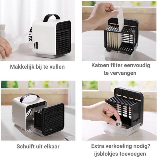 Refroidisseur d'air Mini - TIKKENS -  Ventilateur / Ventilateur de table - Vert foncé