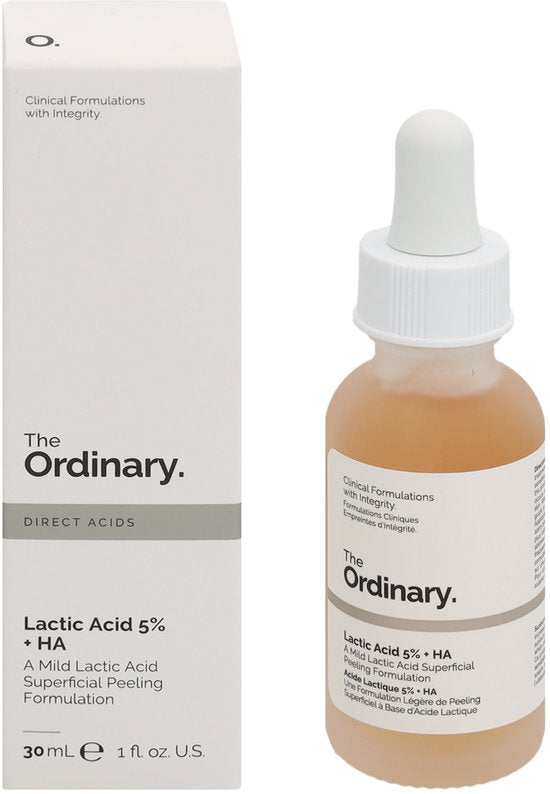 The Ordinary Acide lactique 5 % + HA 2 % - Sérum exfoliant pour le visage destiné aux peaux sensibles