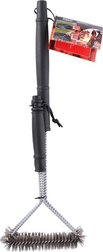 BBQ collection Brosse et grattoir pour barbecue - Brosse en acier - Grattoir - Nettoyeur de barbecue 2 en 1