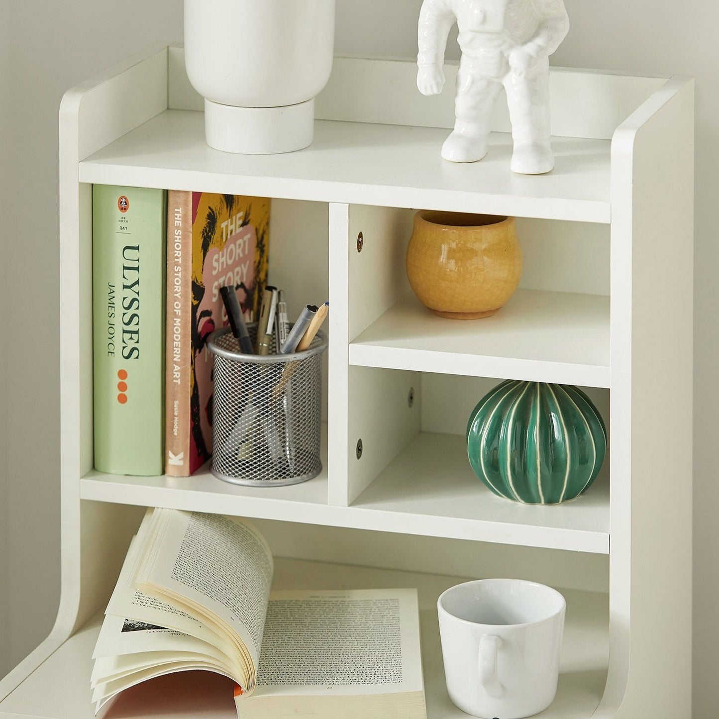 SoBuy Table de chevet - Buffet - 2 tiroirs coulissants - Max. 30KG - 43 x 36 x 81 cm - Blanc