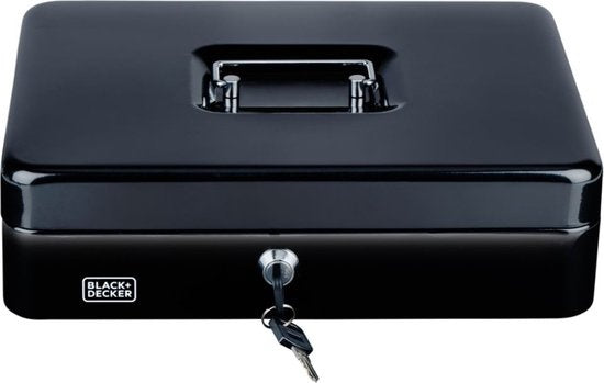 BLACK+DECKER Tirelire - Tirelire avec 2 clés - 30.5 x 8.5 x 24 CM - Métal - Noir