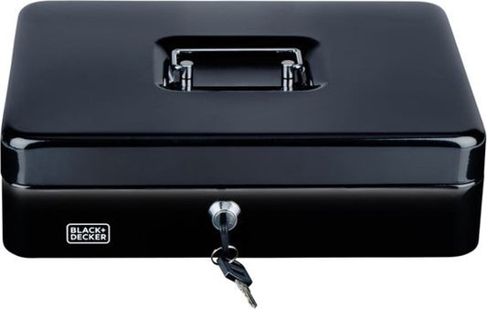 BLACK+DECKER Tirelire - Tirelire avec 2 clés - 30.5 x 8.5 x 24 CM - Métal - Noir