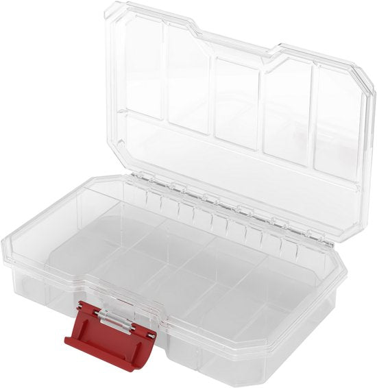 QBRICK SYSTEM Organizer Compact Set 1 B – 4 pièces – Boîtes de rangement avec compartiments - Transparentes