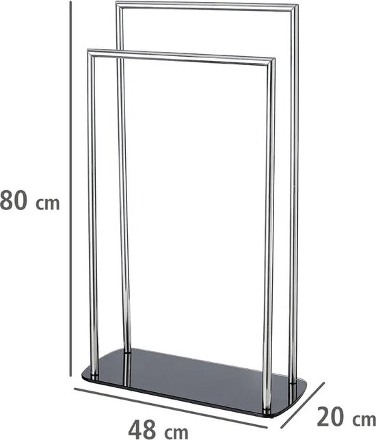 Porte-serviettes WENKO Ravina en acier inoxydable brillant, résistant à la rouille