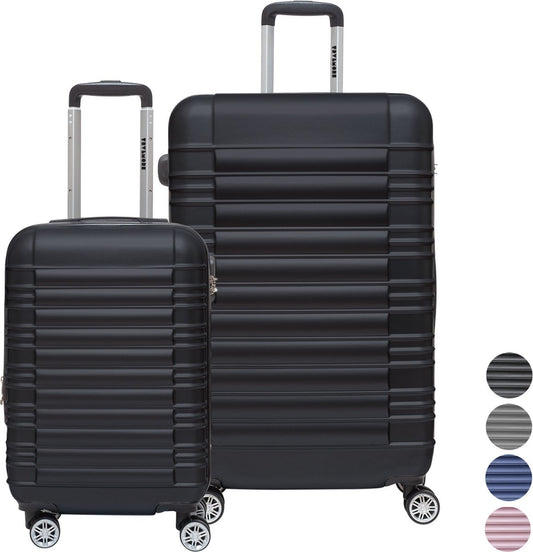 TRVLMORE Set de valises - 2 pièces - 38L (bagage à main) + 110L - Noir
