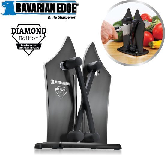 Bavarian Edge Diamond Edition - aiguiseur de couteaux - aiguiseur de couteaux haut de gamme - édition pro avec particules de diamant intégrées - redonne du tranchant à tous les couteaux