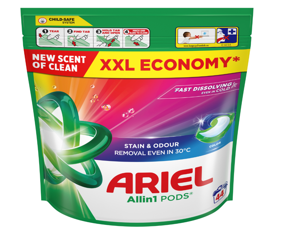 Capsules de lessive Ariel Color All-in-1 - 44 lavages - Pour le linge de couleur