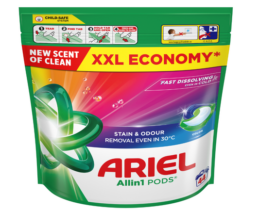 Capsules de lessive Ariel Color All-in-1 - 44 lavages - Pour le linge de couleur
