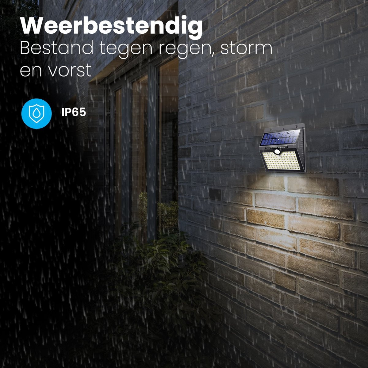 Auronic Lampe solaire d'extérieur avec détecteur de mouvement - Applique murale avec détecteur - Solaire - 97 LED - IP65 - 2 pièces - Noir