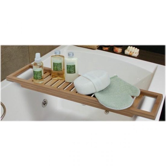 Excellent Houseware : étagère de salle de bain en bambou - 64 x 15 cm - pour ranger des objets - étagère de salle de bain - marron