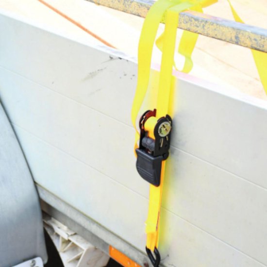 Dunlop Lashing Strap with Ratchet - 2 Pieces - 5 M - up to 150 KG - Yellow