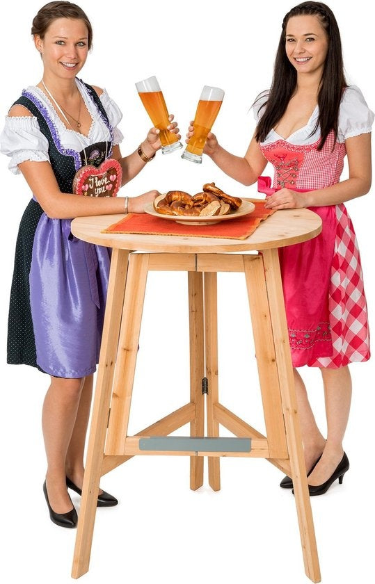 tectake - Table de bar de fête en bois massif - 403249