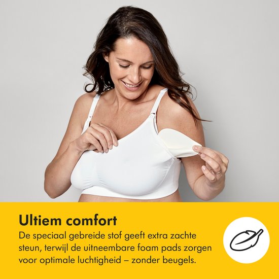 Soutien-gorge Medela Keep Cool Ultra - Soutien-gorge d'allaitement sans coutures - Soutien-gorge de grossesse avec 6 zones respirantes - Tissu Soft Touch – Confortable et offrant un bon maintien - Noir - Taille L