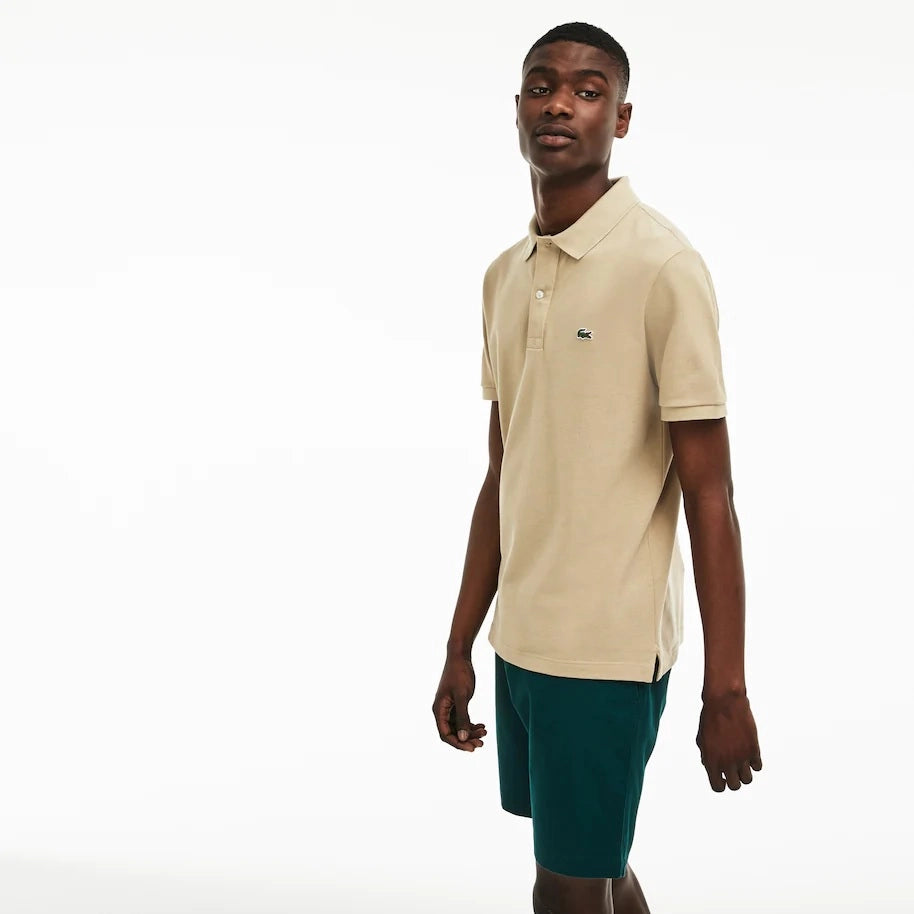 Polo Lacoste Slim Fit - Manches courtes - 100% coton - Beige - Taille XS