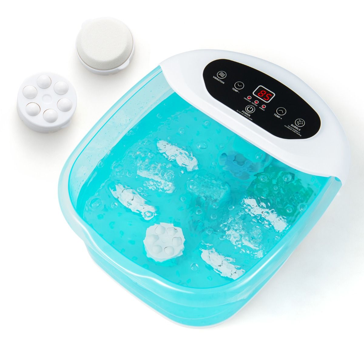 Coast Bain de pieds électrique avec fonction massage - 500W - 33 x 39 x 18 cm - Bleu