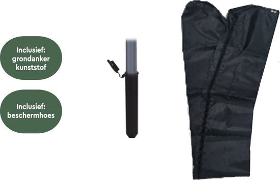 BRASQ Drying Tower Grey - 40 metres - Tour de séchage pliable - Tour de séchage avec ancrage au sol et housse de protection - Support de séchage