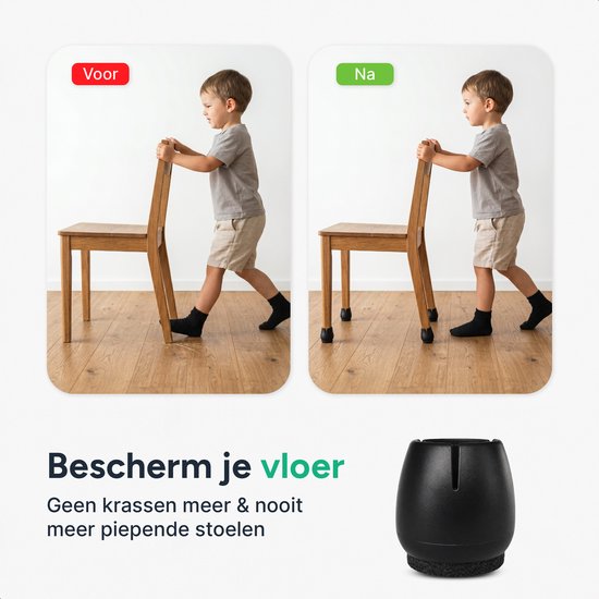 Protège-pieds de chaise - 32 pièces - Chaussettes - Embouts pour pieds de chaise - Feutres - Embouts de chaise - Feutres pour chaise - Chaise - Ronds - Protège-pieds de chaise - Embouts - Chaussettes - Feutre