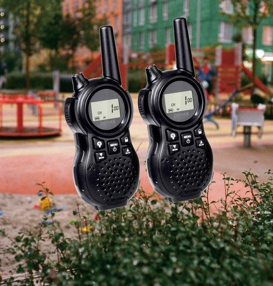 Denver WTA446 Talkie Walkie pour enfants - 5km de portée - 2 unités - 8 canaux - clip ceinture