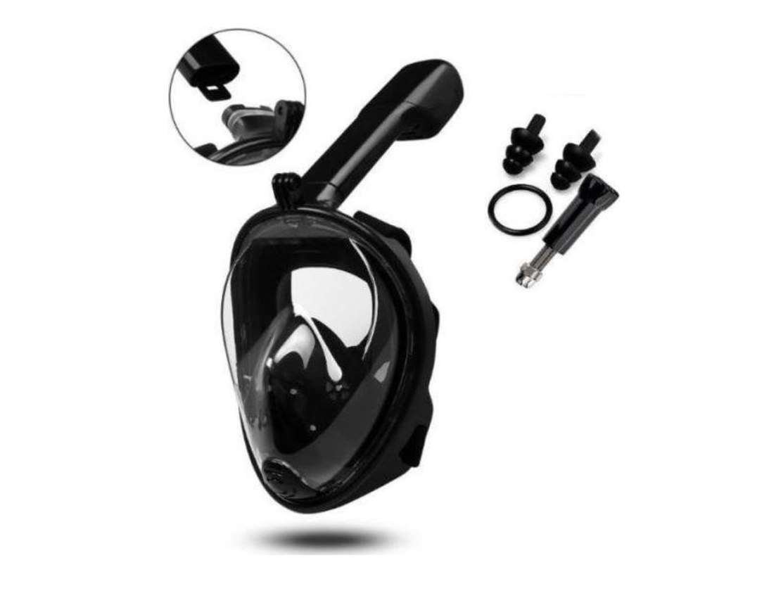 Gadgy Snorkelmasker Volwassenen S/M- Snorkelset Zwart - Full Face Duikmasker - Duikbril met Snorkel - Snorkelen en duiken in 2024