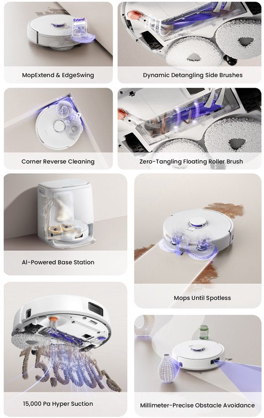 NARWAL Freo Z10 – Robot aspirateur et laveur de sol – Anti-enchevêtrement – 15 000 Pa