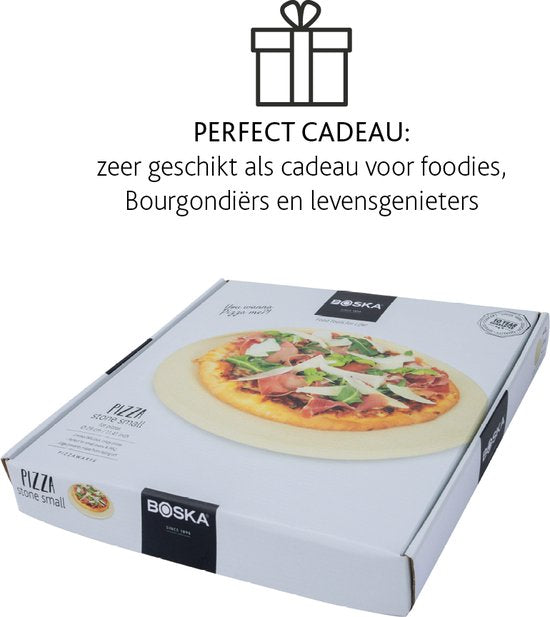 Boska Pizza Stone Deluxe - pour four et BBQ - Pizza croustillante - Ø 29,5 cm - Accessoires BBQ