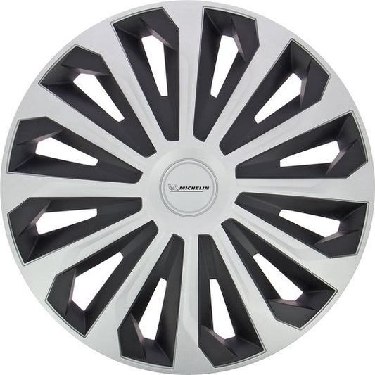Enjoliveurs Michelin 14 pouces - noir/argent - lot de 4