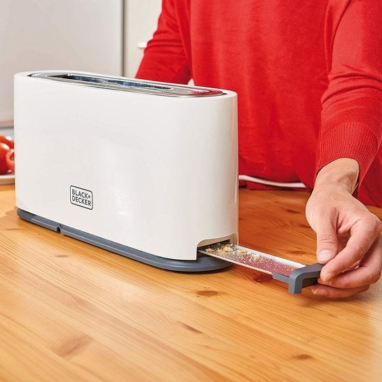 BLACK+DECKER Grille-pain BXTO1001E - Ouverture large - 7 niveaux de brunissement - 1000 watts