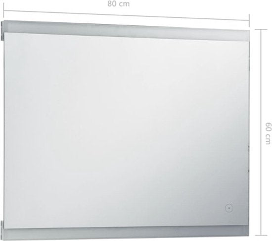 vidaXL - Miroir de salle de bains - LED - avec - capteur tactile - 80 x 60 - cm