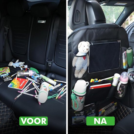 Travelhawk Car organizer - Organisateur de siège auto pour enfants - Avec support pour iPad - Noir