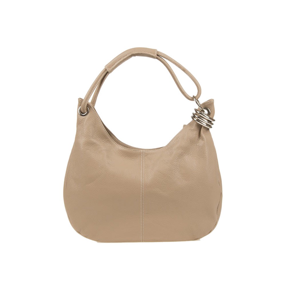 Sac à main pour femme Anna Marellini - Cuir - Menthe/Naturel - Avec chaîne amovible