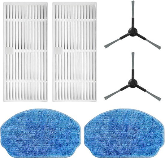 Pièces détachées Ecopulse - 2 x serpillière - 2 x brosse - 2 x filtres - Robot aspirateur - Skoov