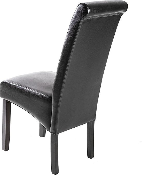 tectake® - 2x Chaises de salle à manger Ensemble de chaises de salle à manger - ergonomique- noir - 401293