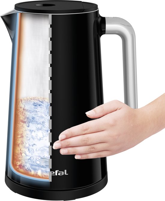 Tefal Smart'N Light KO8508 - Bouilloire 1.7L - Noir - 5 réglages de température différents