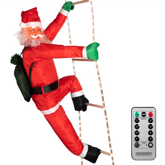 Monzana LED Santa 240cm - Intérieur/Extérieur - Télécommande incluse